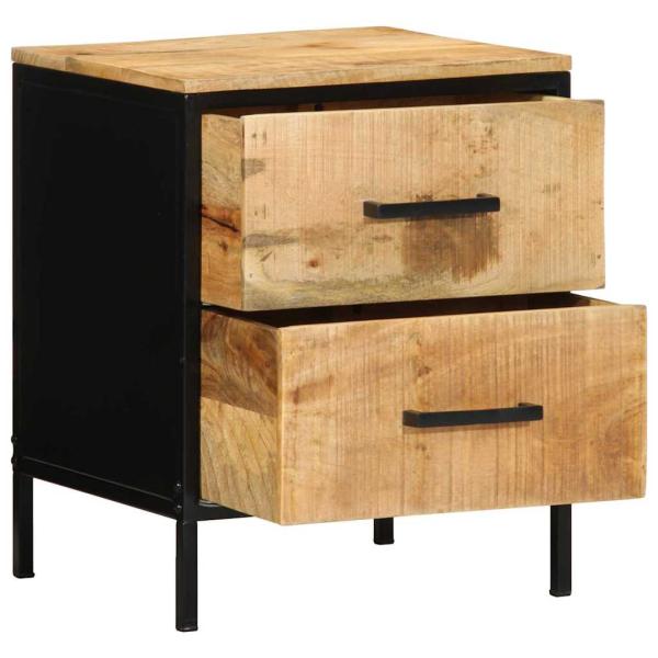 Nachtschrank 40x35x50 cm Massivholz Grobe Mango