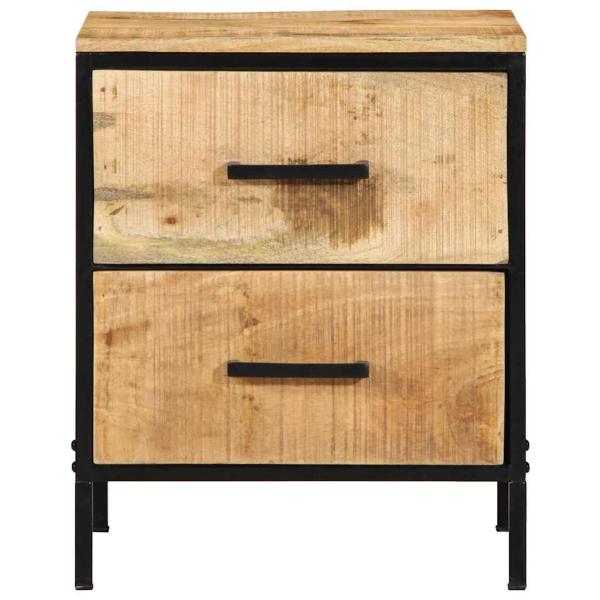 Nachtschrank 40x35x50 cm Massivholz Grobe Mango