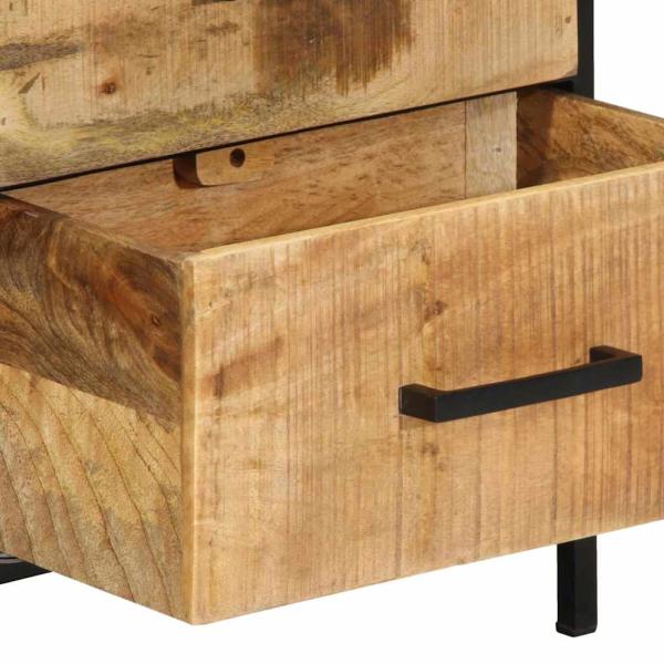 Nachtschrank 40x35x50 cm Massivholz Grobe Mango