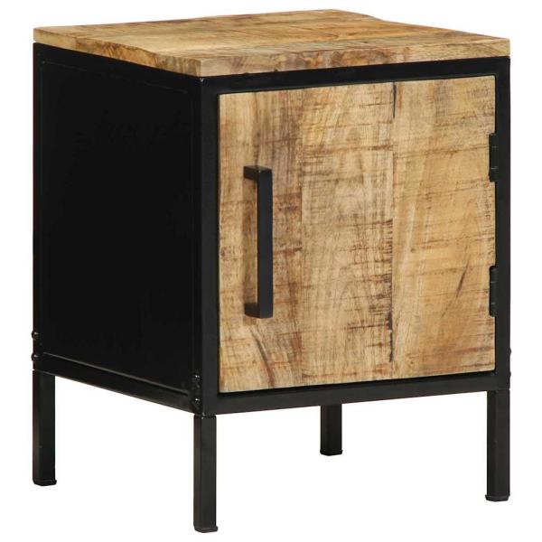 ARDEBO.de - Nachttisch 30x30x40 cm Massivholz Rohes Mango