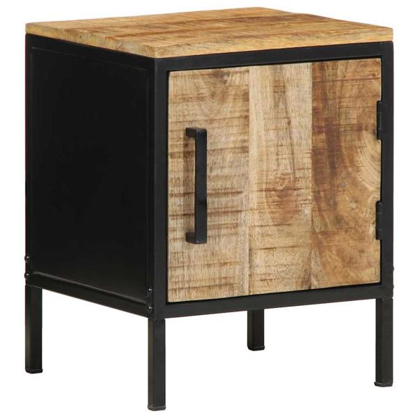 Nachttisch 30x30x40 cm Massivholz Rohes Mango