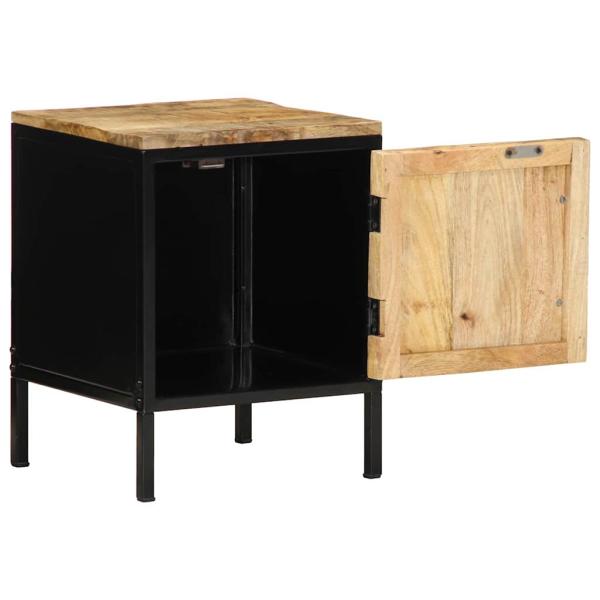 Nachttisch 30x30x40 cm Massivholz Rohes Mango