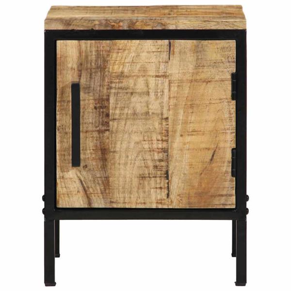 Nachttisch 30x30x40 cm Massivholz Rohes Mango