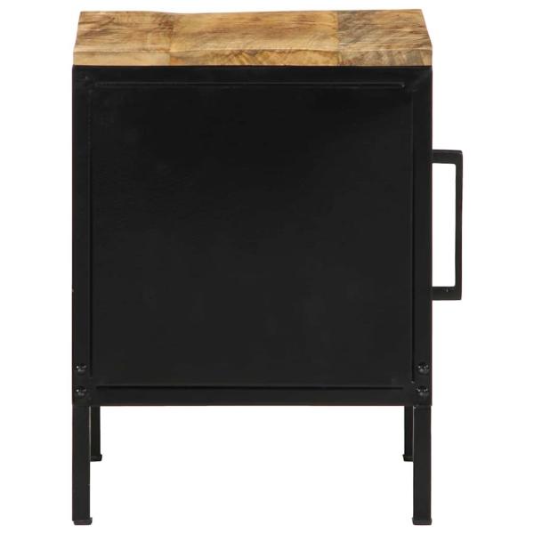 Nachttisch 30x30x40 cm Massivholz Rohes Mango