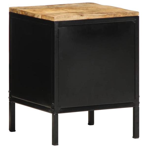 Nachttisch 30x30x40 cm Massivholz Rohes Mango