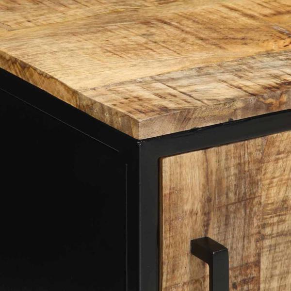Nachttisch 30x30x40 cm Massivholz Rohes Mango