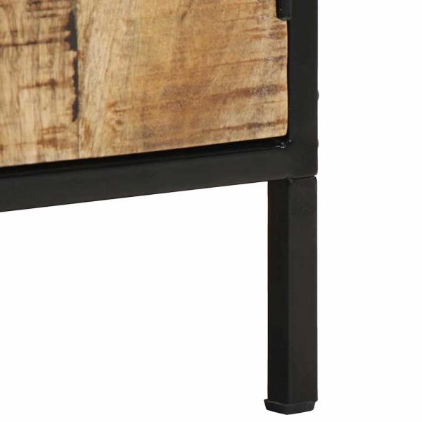 Nachttisch 30x30x40 cm Massivholz Rohes Mango