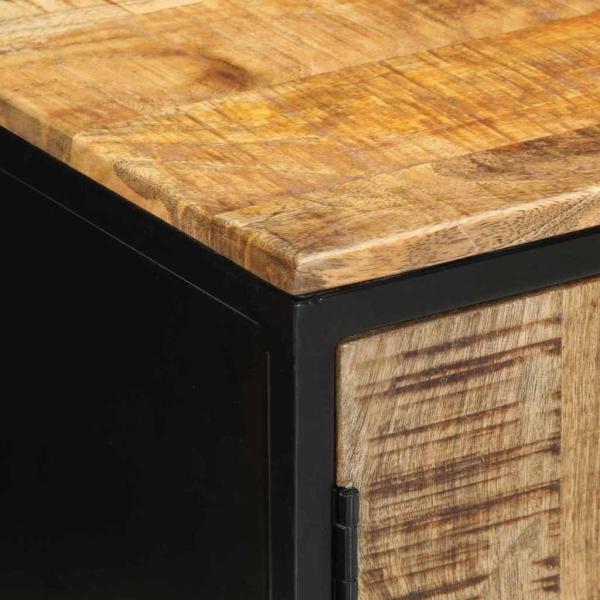 Nachttisch 50x30x45 cm Massivholz Grobes Mango