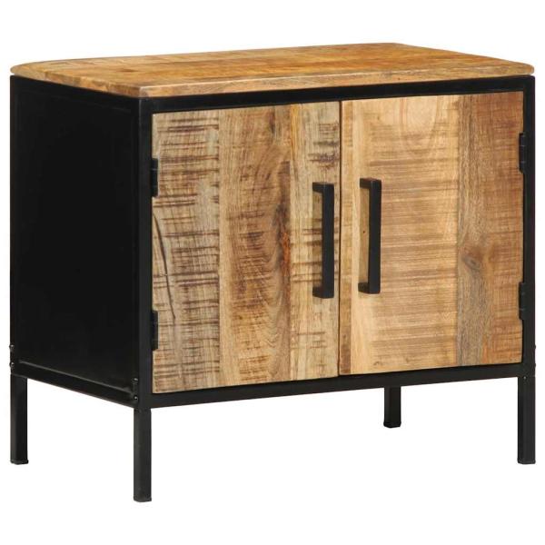 Nachttische 2 Stk 50x30x45 cm Massivholz Raues Mango