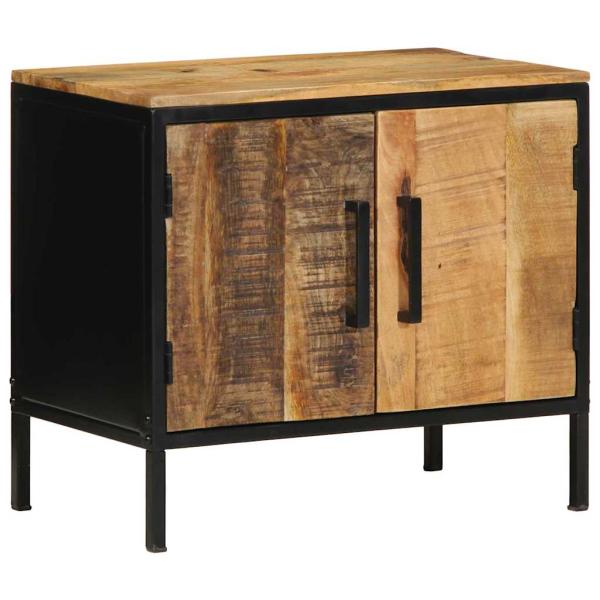 Nachttische 2 Stk 50x30x45 cm Massivholz Raues Mango