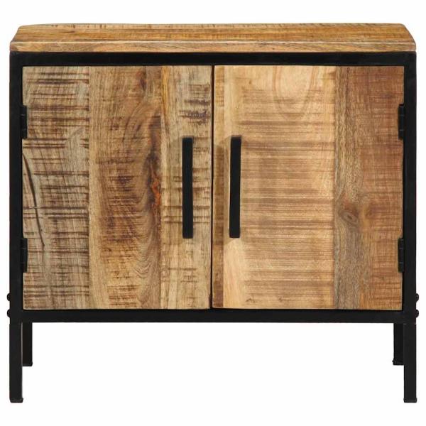 Nachttische 2 Stk 50x30x45 cm Massivholz Raues Mango