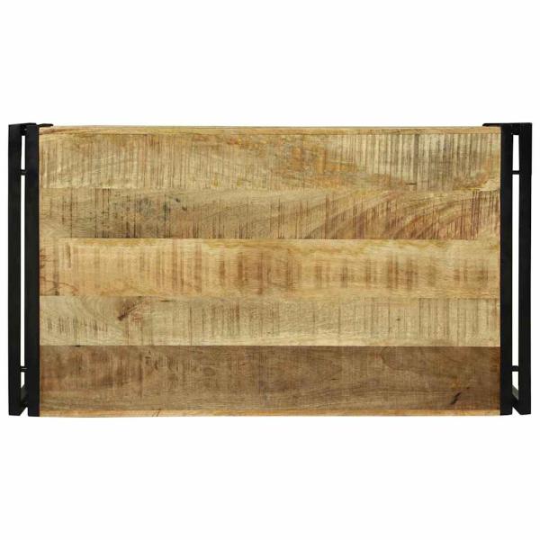 Couchtisch 90x50x38 cm aus massivem rauem Mango-Holz