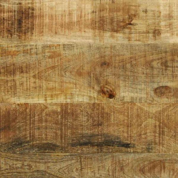2-teiliges Couchtisch Set aus massivem grobem Mango-Holz