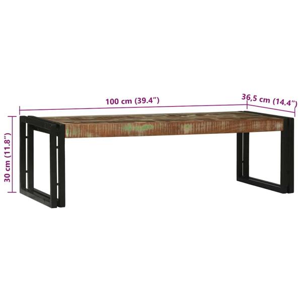 2-teiliges Couchtisch-Set aus Massivholz Altholz