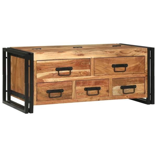 ARDEBO.de - Couchtisch 90x50x38 cm Massivholz Akazie