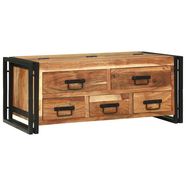 Couchtisch 90x50x38 cm Massivholz Akazie