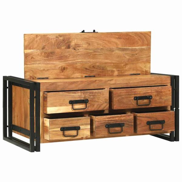 Couchtisch 90x50x38 cm Massivholz Akazie