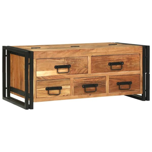 Couchtisch 90x50x38 cm Massivholz Akazie
