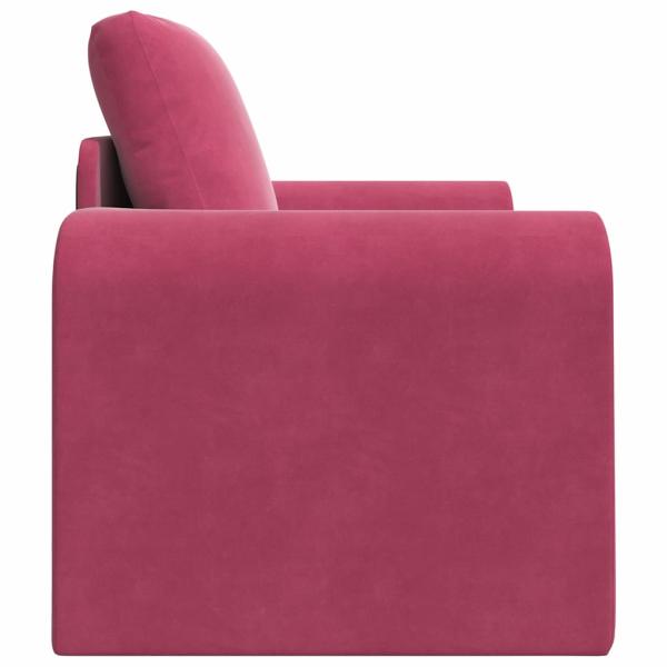 Boden-Sofa-Bett 2-in-1 Weinrot 98x71x83 cm Samt