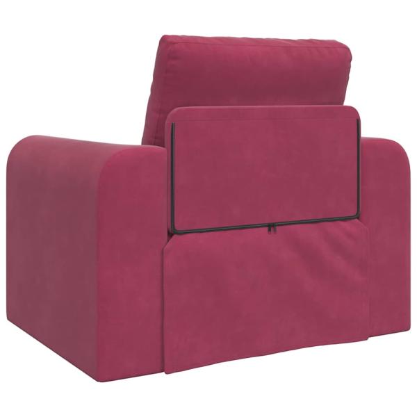 Boden-Sofa-Bett 2-in-1 Weinrot 98x71x83 cm Samt