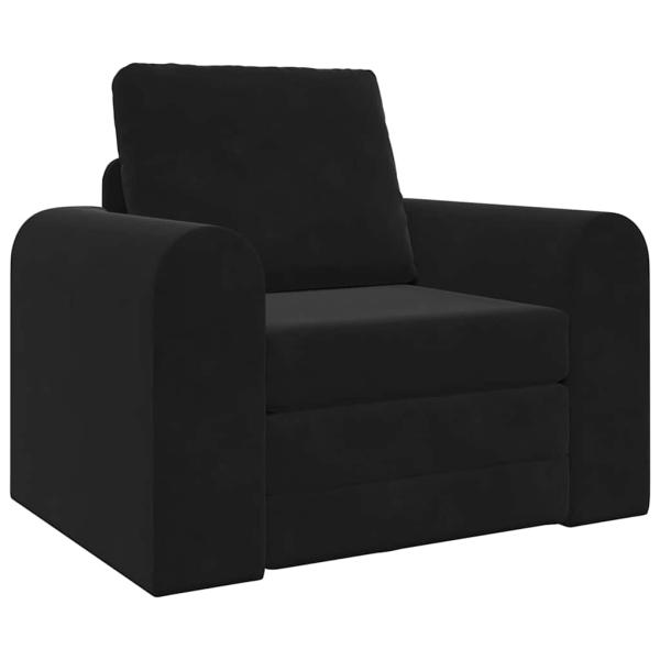 Boden Schlafsofa 2-in-1 Schwarz 98x71x83 cm Velvet