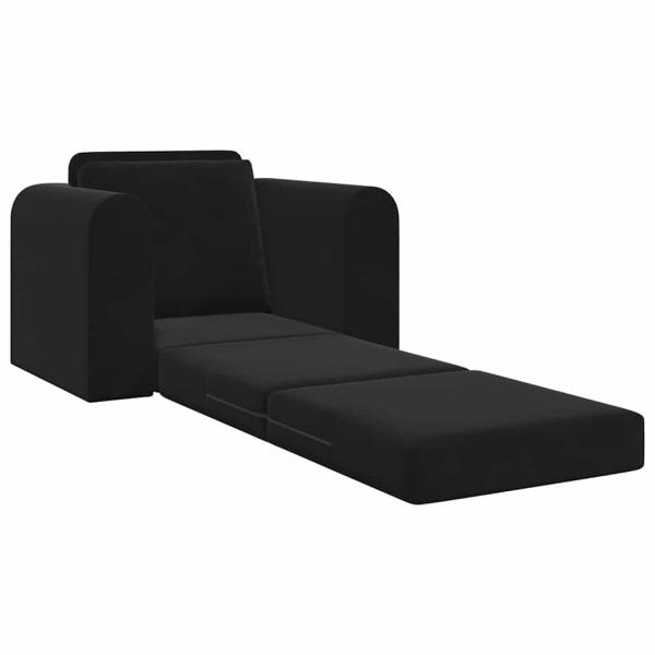 Boden Schlafsofa 2-in-1 Schwarz 98x71x83 cm Velvet
