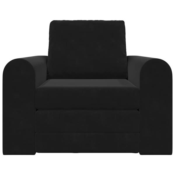 Boden Schlafsofa 2-in-1 Schwarz 98x71x83 cm Velvet