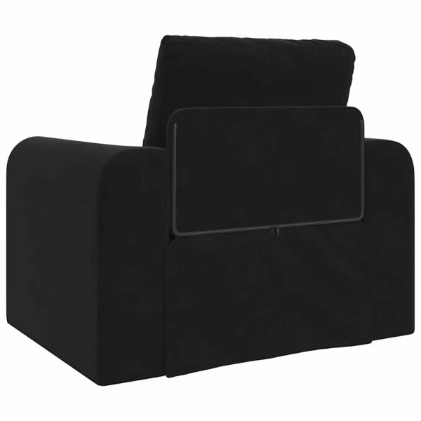 Boden Schlafsofa 2-in-1 Schwarz 98x71x83 cm Velvet