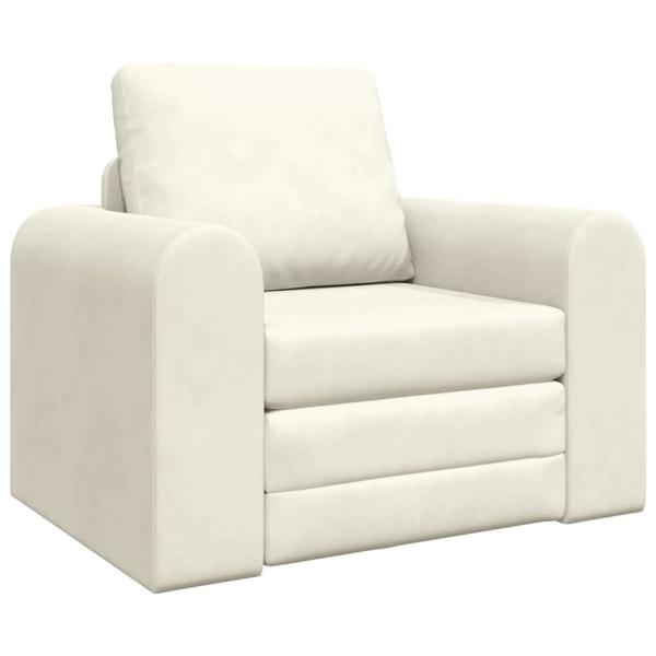 Boden Schlafsofa 2-in-1 Creme 98x71x83 cm Samt