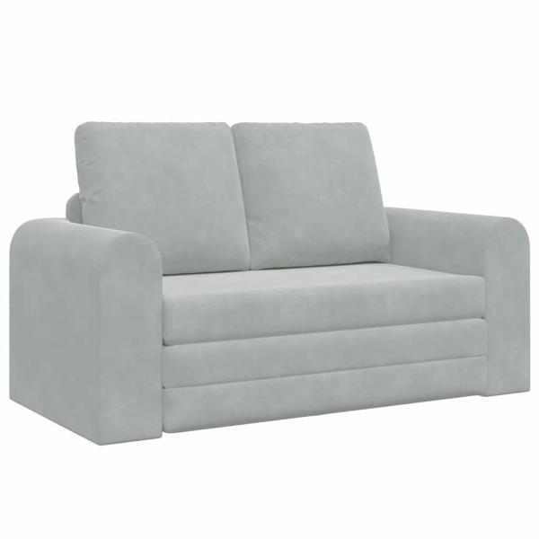 Boden Sofa Bett 2-in-1 Hellgrau 148x71x83 cm Velvet