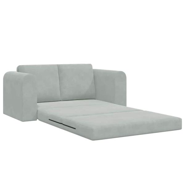 Boden Sofa Bett 2-in-1 Hellgrau 148x71x83 cm Velvet