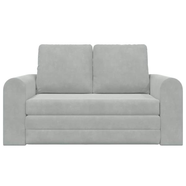 Boden Sofa Bett 2-in-1 Hellgrau 148x71x83 cm Velvet