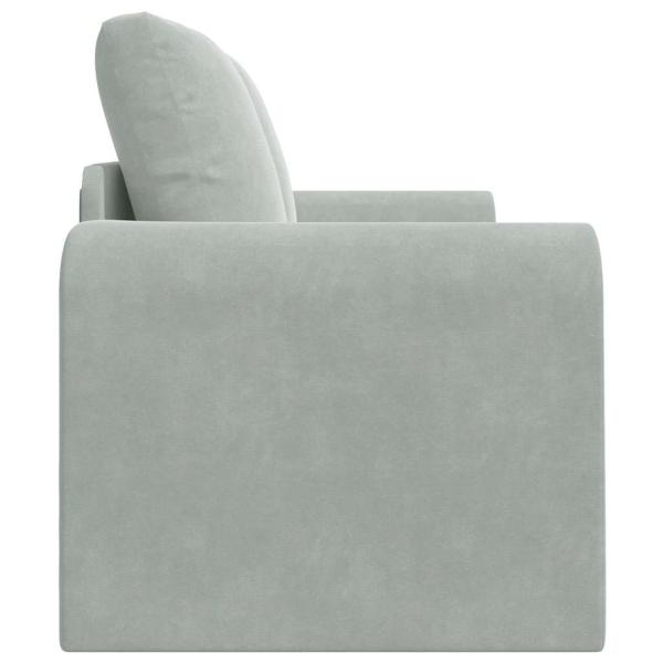 Boden Sofa Bett 2-in-1 Hellgrau 148x71x83 cm Velvet