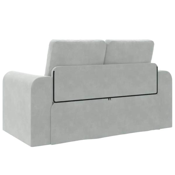 Boden Sofa Bett 2-in-1 Hellgrau 148x71x83 cm Velvet