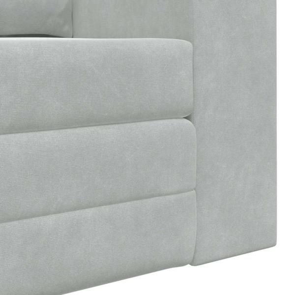 Boden Sofa Bett 2-in-1 Hellgrau 148x71x83 cm Velvet