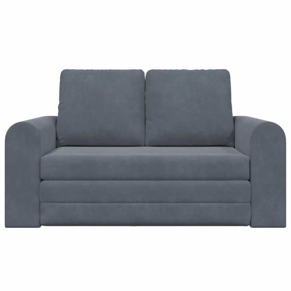 Sofabett 2-in-1 Dunkelgrau 148x71x83 cm Velvet
