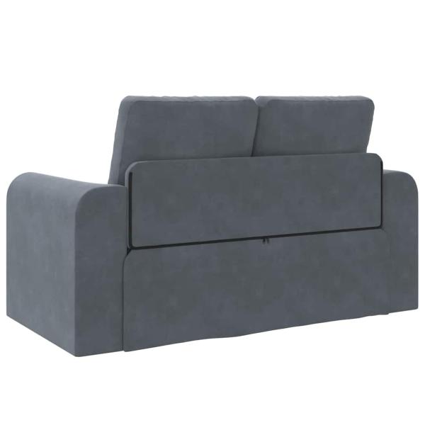 Sofabett 2-in-1 Dunkelgrau 148x71x83 cm Velvet