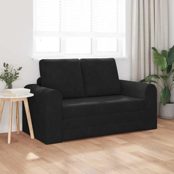Boden Schlafsofa 2-in-1 Schwarz 148x71x83 cm Samt
