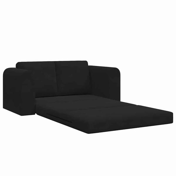 Boden Schlafsofa 2-in-1 Schwarz 148x71x83 cm Samt