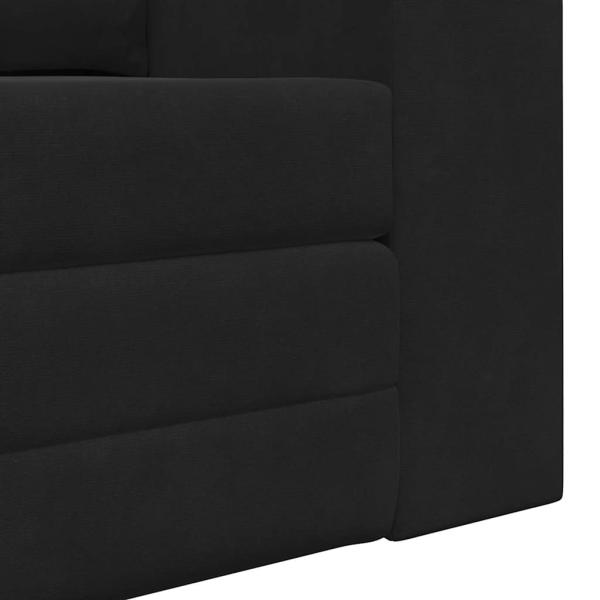 Boden Schlafsofa 2-in-1 Schwarz 148x71x83 cm Samt