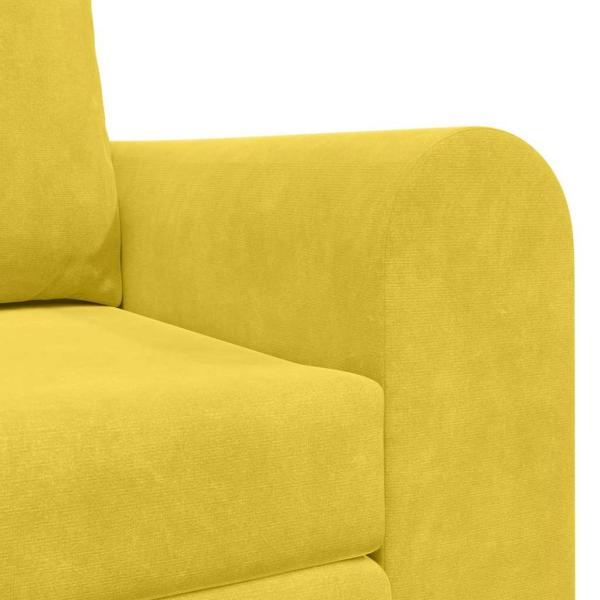 Boden-Sofa-Bett 2-in-1 Gelb 148x71x83 cm Velvet
