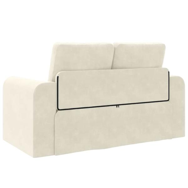 Boden Schlafsofa 2-in-1 Creme 148x71x83 cm Samt