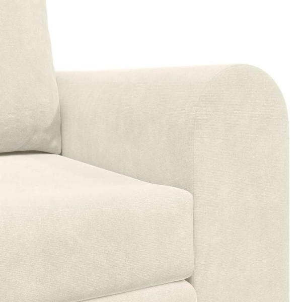 Boden Schlafsofa 2-in-1 Creme 148x71x83 cm Samt