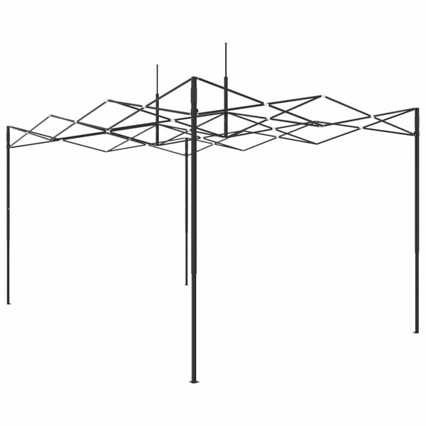 Gewächshaus zum Betreten mit aufklappbarem Rahmen Grün 430x290x315 cm Stahl