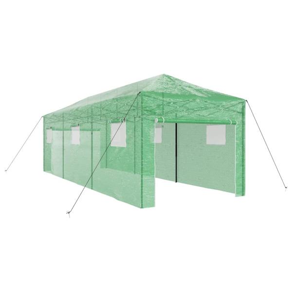 Walk-in Gewächshaus mit Pop-up-Rahmen Grün 870x290x315 cm Stahl