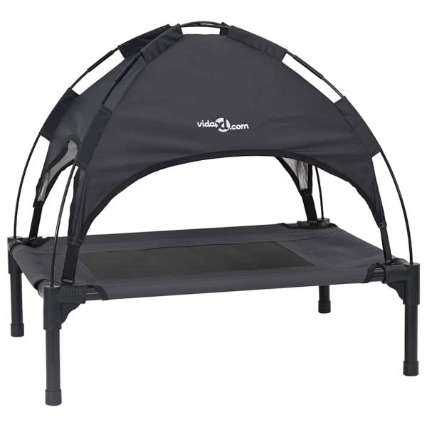 Erhöhtes Hundebett Schwarz Polyester, Metallrahmen