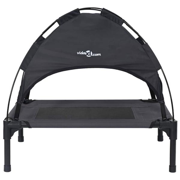 Erhöhtes Hundebett Schwarz Polyester, Metallrahmen