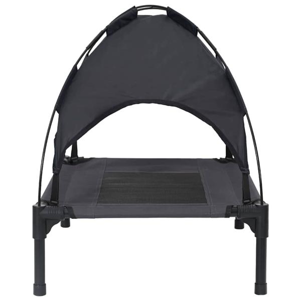 Erhöhtes Hundebett Schwarz Polyester, Metallrahmen