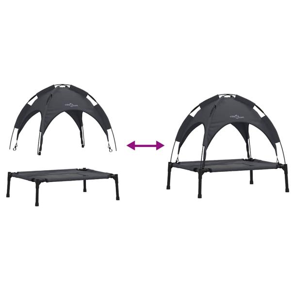 Erhöhtes Hundebett Schwarz Polyester, Metallrahmen
