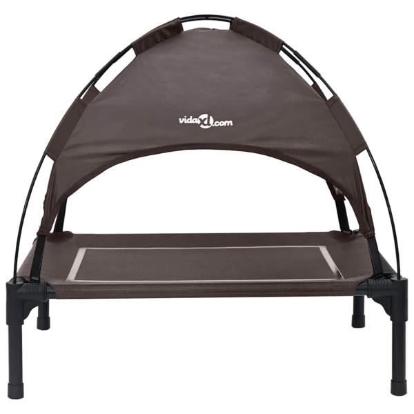 Erhöhtes Hundebett Braun Polyester, Metall Mittel